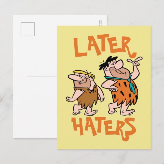 Flintstenen | Fred & Barney - Latere heesters Uitnodiging Briefkaart (Voorkant / Achterkant)