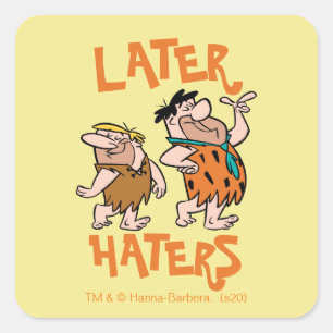 Flintstenen   Fred & Barney - Latere heesters Vierkante Sticker