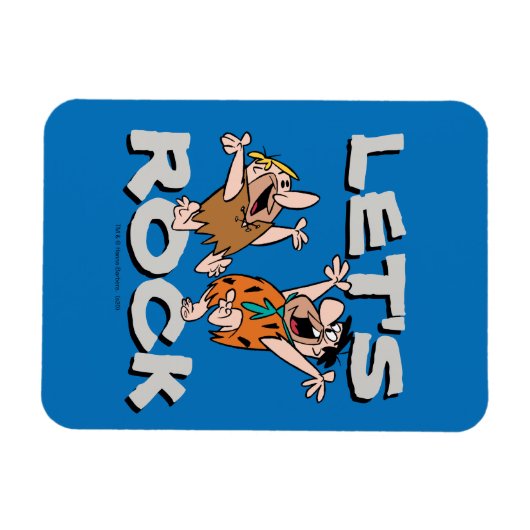 Flintstenen | Fred & Barney - Let's Rock Magneet (Horizontaal)