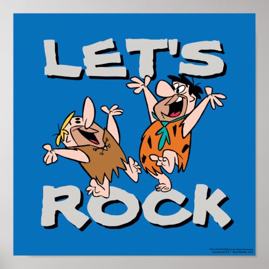Flintstenen | Fred & Barney - Let's Rock Poster (Voorkant)