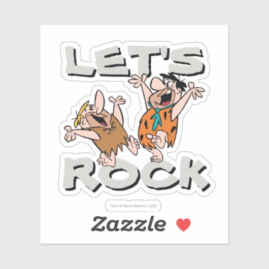 Flintstenen | Fred & Barney - Let's Rock Sticker (Vel)