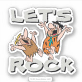 Flintstenen | Fred & Barney - Let's Rock Sticker (Voorkant)