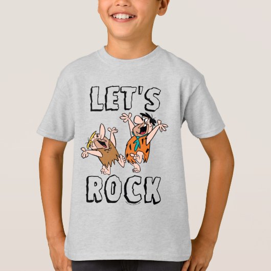 Flintstenen | Fred & Barney - Let's Rock T-shirt (Voorkant)