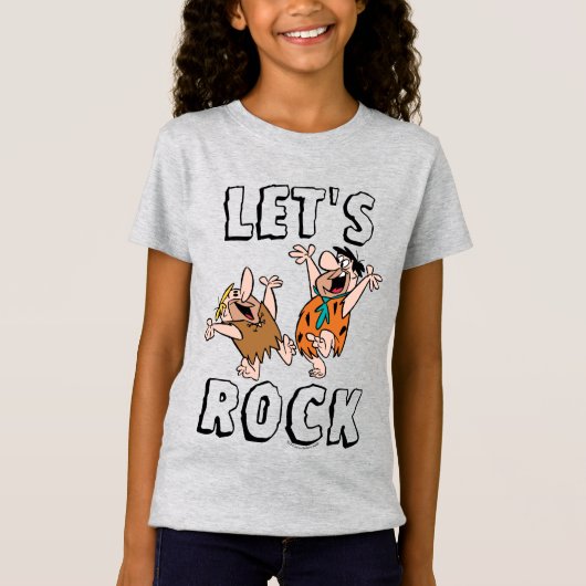 Flintstenen | Fred & Barney - Let's Rock T-shirt (Voorkant)