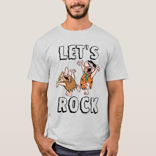 Flintstenen | Fred & Barney - Let's Rock T-shirt (Voorkant)