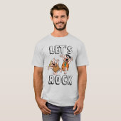 Flintstenen | Fred & Barney - Let's Rock T-shirt (Voorkant volledig)