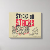 Flintstenen | Fred & Barney - Stacks op stapels Canvas Afdruk (Voorkant)