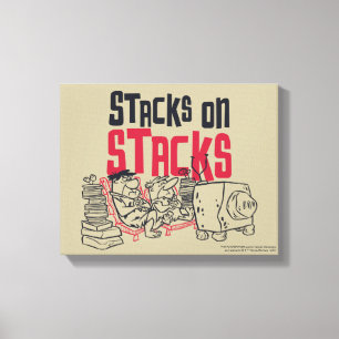 Flintstenen Fred & Barney - Stacks op stapels Canvas Afdruk