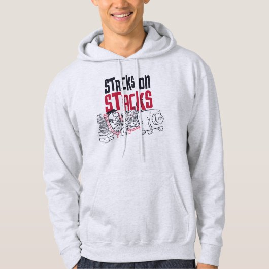 Flintstenen | Fred & Barney - Stacks op stapels Hoodie (Voorkant)