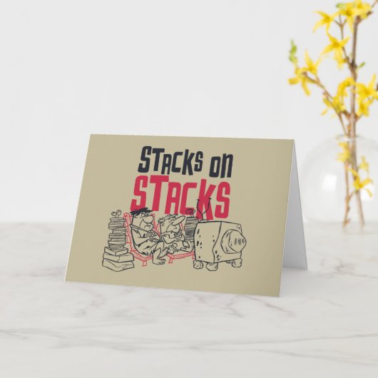 Flintstenen | Fred & Barney - Stacks op stapels Kaart (Gele Bloem)