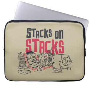 Flintstenen Fred & Barney - Stacks op stapels Laptop Sleeve