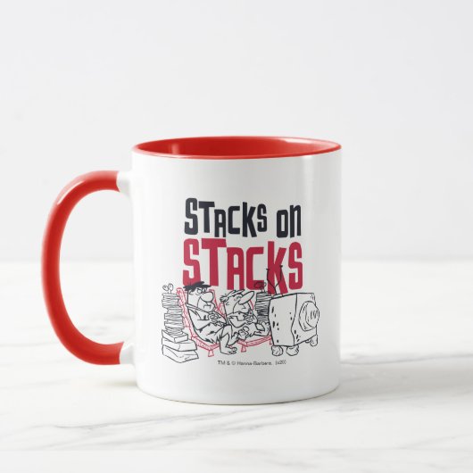 Flintstenen | Fred & Barney - Stacks op stapels Mok (Links)