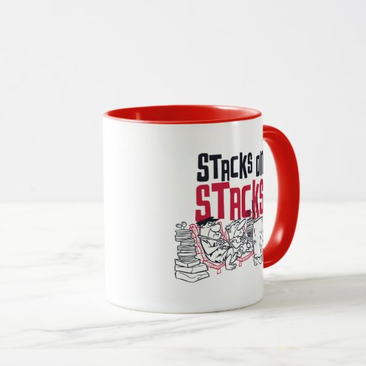 Flintstenen | Fred & Barney - Stacks op stapels Mok (Voorkant rechts)