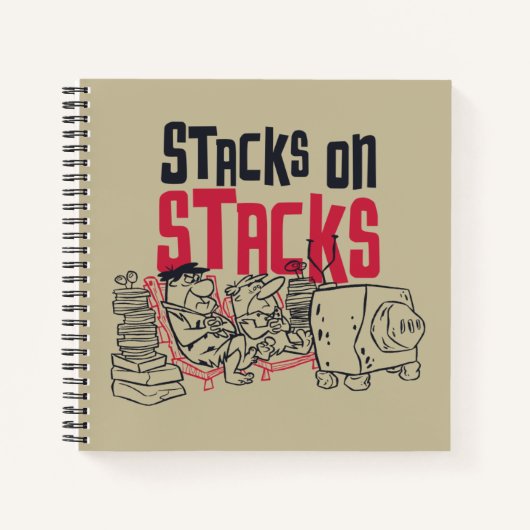 Flintstenen | Fred & Barney - Stacks op stapels Notitieboek (Voorkant)