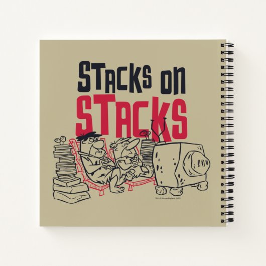 Flintstenen | Fred & Barney - Stacks op stapels Notitieboek (Achterkant)