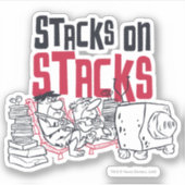 Flintstenen | Fred & Barney - Stacks op stapels Sticker (Voorkant)