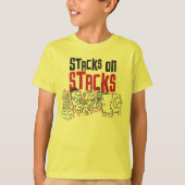 Flintstenen | Fred & Barney - Stacks op stapels T-shirt (Voorkant)