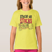 Flintstenen | Fred & Barney - Stacks op stapels T-shirt (Voorkant)