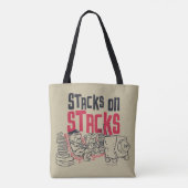 Flintstenen | Fred & Barney - Stacks op stapels Tote Bag (Achterkant)