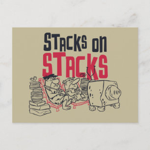 Flintstenen   Fred & Barney - Stacks op stapels Uitnodiging Briefkaart