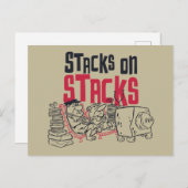 Flintstenen | Fred & Barney - Stacks op stapels Uitnodiging Briefkaart (Voorkant / Achterkant)