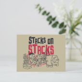 Flintstenen | Fred & Barney - Stacks op stapels Uitnodiging Briefkaart (Staand voorkant)