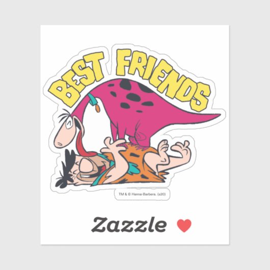 Flintstenen | Fred & Dino - Beste vrienden Sticker (Vel)