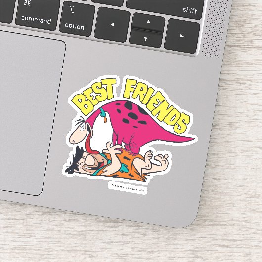 Flintstenen | Fred & Dino - Beste vrienden Sticker (Detail)