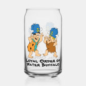 Flintstenen | Fred- en Barney-waterbuffels Blikvorm Glas (Voorkant)