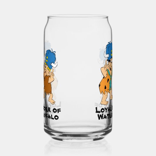 Flintstenen | Fred- en Barney-waterbuffels Blikvorm Glas (Rechts)