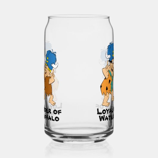 Flintstenen | Fred- en Barney-waterbuffels Blikvorm Glas (Links)