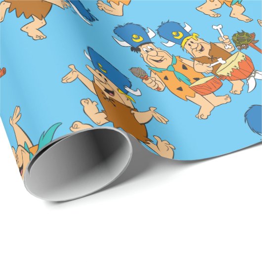 Flintstenen | Fred- en Barney-waterbuffels Cadeaupapier (Rol Hoek)