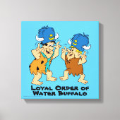 Flintstenen | Fred- en Barney-waterbuffels Canvas Afdruk (Voorkant)