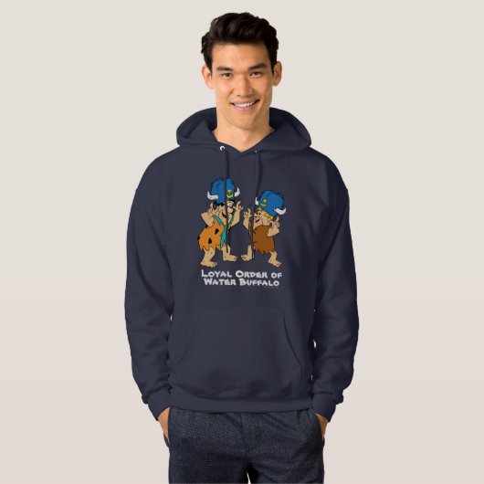Flintstenen | Fred- en Barney-waterbuffels Hoodie (Voorkant volledig)
