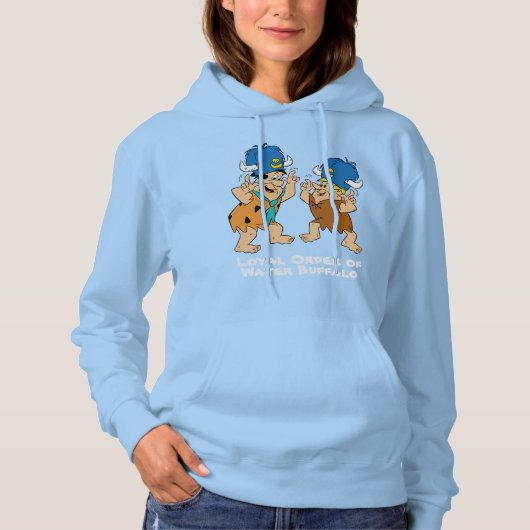 Flintstenen | Fred- en Barney-waterbuffels Hoodie (Voorkant)