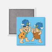 Flintstenen | Fred- en Barney-waterbuffels Magneet (Voorkant / Achterkant)