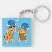 Flintstenen | Fred- en Barney-waterbuffels Sleutelhanger (Achterkant)