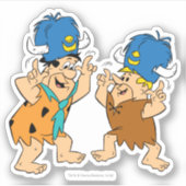 Flintstenen | Fred- en Barney-waterbuffels Sticker (Voorkant)