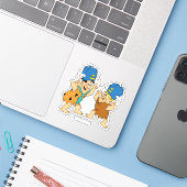Flintstenen | Fred- en Barney-waterbuffels Sticker (Laptop met iPhone)
