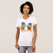 Flintstenen | Fred- en Barney-waterbuffels T-shirt (Voorkant volledig)
