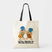 Flintstenen | Fred- en Barney-waterbuffels Tote Bag (Voorkant)
