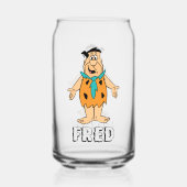 Flintstenen | Fred Flintstone Blikvorm Glas (Voorkant)