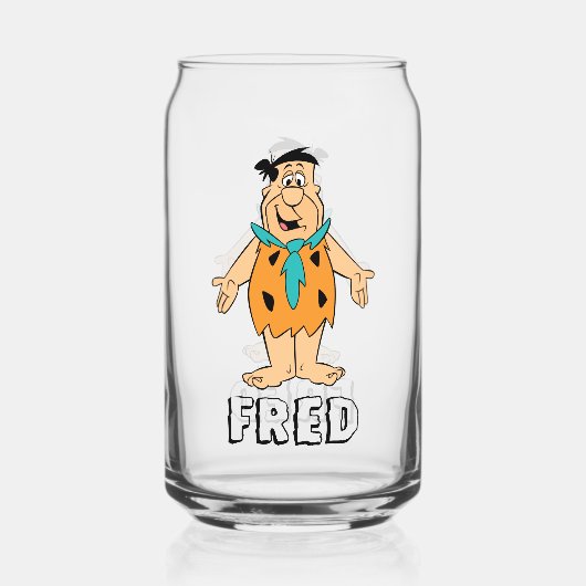 Flintstenen | Fred Flintstone Blikvorm Glas (Voorkant)