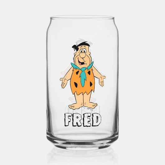 Flintstenen | Fred Flintstone Blikvorm Glas (Achterkant)