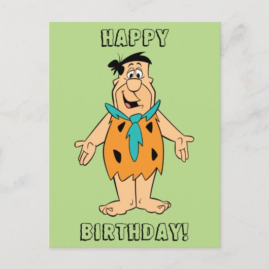 Flintstenen | Fred Flintstone Briefkaart (Voorkant)