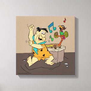 Flintstenen Fred Flintstone Dancing Canvas Afdruk