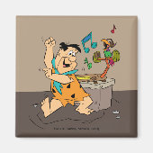 Flintstenen | Fred Flintstone Dancing Magneet (Voorkant)