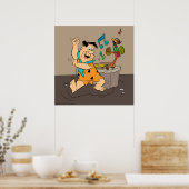 Flintstenen | Fred Flintstone Dancing Poster (Keuken)