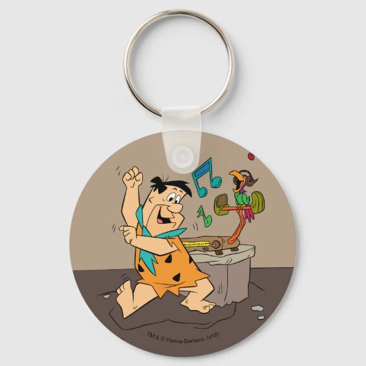 Flintstenen | Fred Flintstone Dancing Sleutelhanger (Voorkant)
