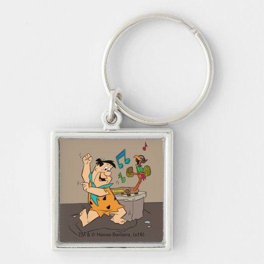 Flintstenen | Fred Flintstone Dancing Sleutelhanger (Voorkant)